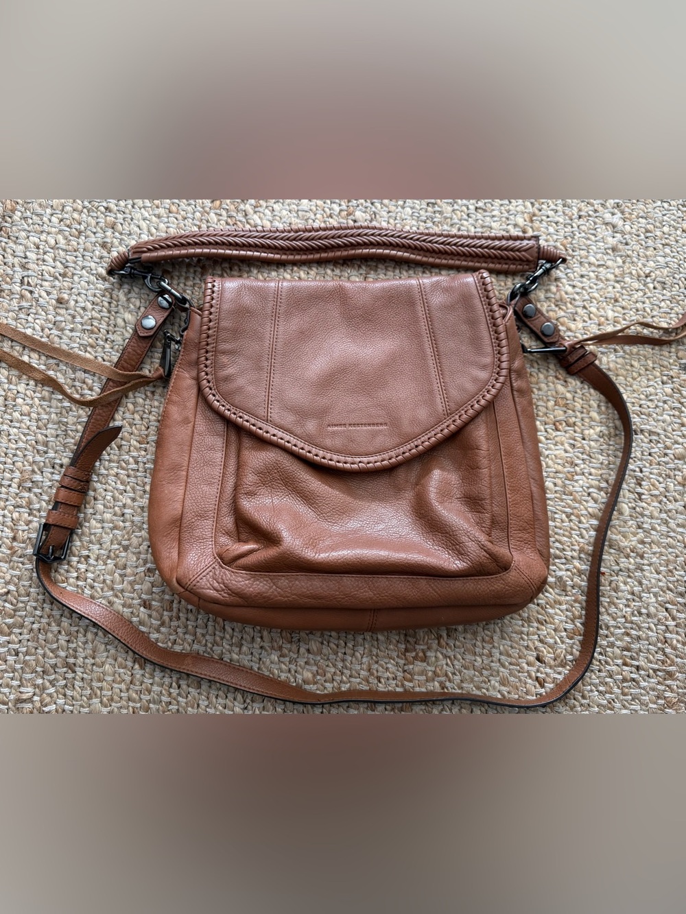 Aimee Kestenberg tan convertible leather shoulder bag